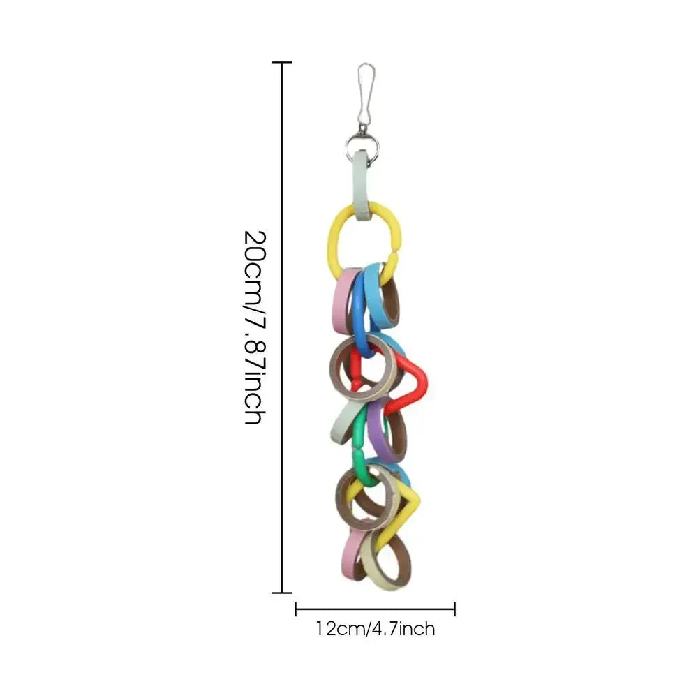 Parrot Toys For Large Birds With Metal Hook Colorful Chewing Parrot Toys Parrot Toy Bird Toy For Parrots Bird Cage Accessories