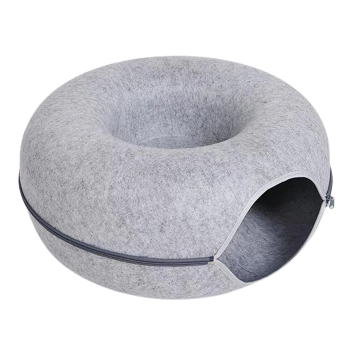 B-Tunnel Donut Cat Bed Interactive Tunnel Pet Felt Indoor Toys Cats House Kitten Training Toy Cat Kennel Cat Accessories