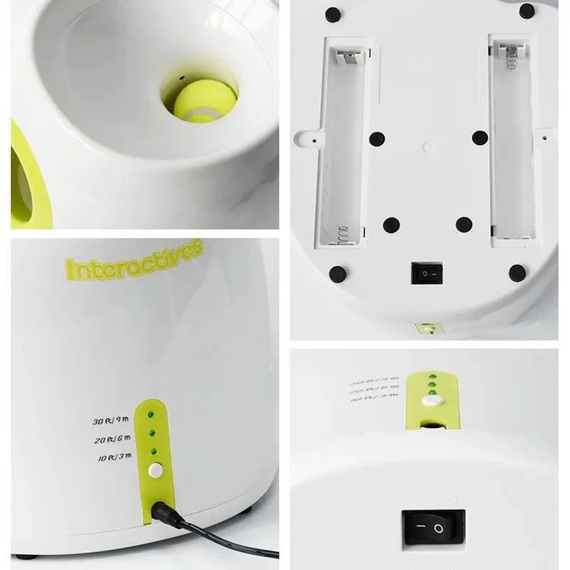 Automatic Pet Feeder Interactive Take Tennis Launcher Dog Training Toy Fun Ball Throwing Machine Teddy Corgi Shiba Inu Dog Toys