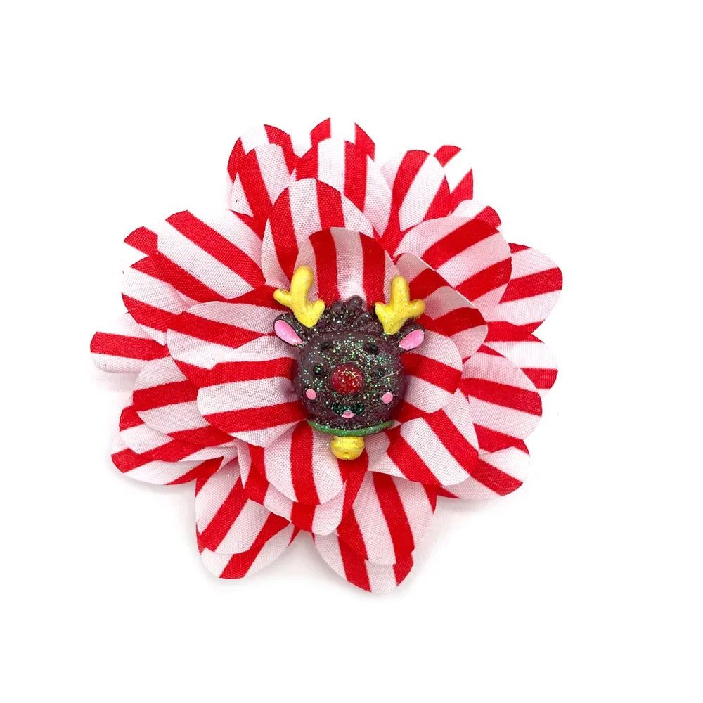 50/100pcs Christmas Flower Collar Dog Accessories Slidable Pet Dog Bowties Collar Accessories Pet Supplies Small Dog Bowties