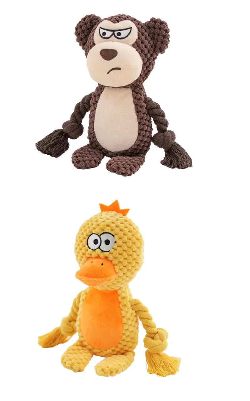 Quality Plush Dog Toys Chewy Squeaky Fun for All Breeds Durable Teething Options for Puppies Ideal for Small Medium Large Dogs
