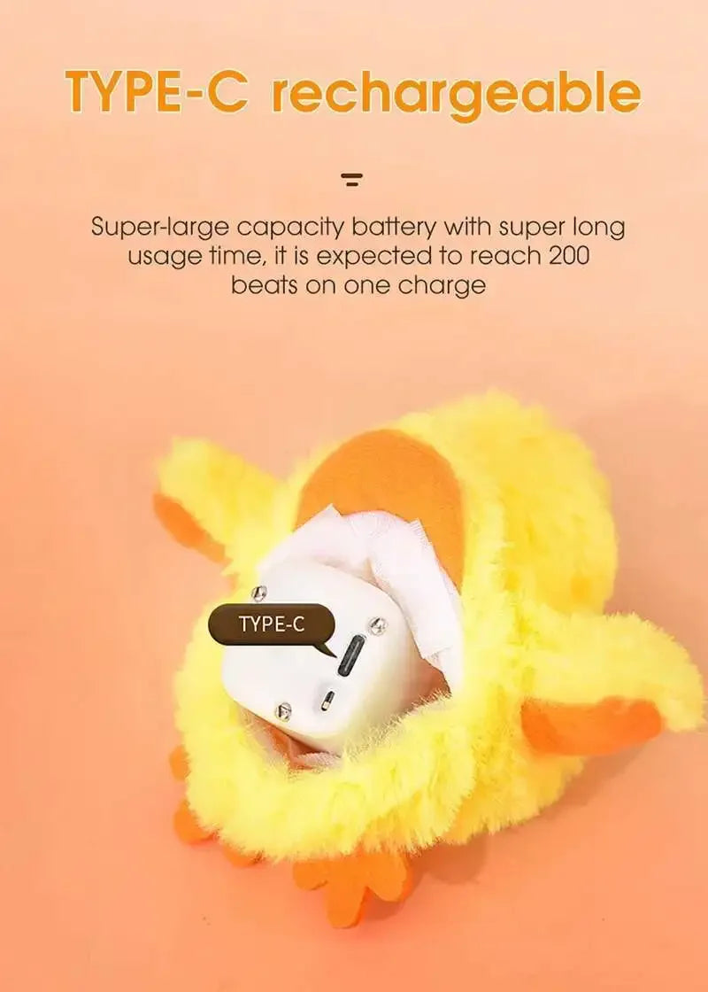 Flapping Duck Interactive Cat Toys Electric Bird Toys Washable Cat Plush Toy with Vibration Sensor Sound Cats Game Kitten