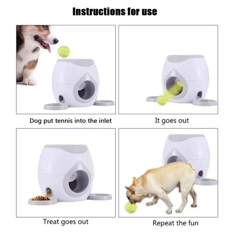 Automatic Pet Feeder Interactive Take Tennis Launcher Dog Training Toy Fun Ball Throwing Machine Teddy Corgi Shiba Inu Dog Toys