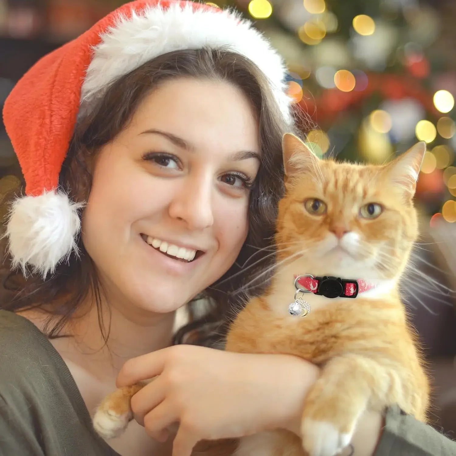 4 PCS Glow Cat Collars Breakaway with Bell Moons Stars,Cute Kitten Collar with Pendant for Girl Boy Cats Puppy, Cat Accessories