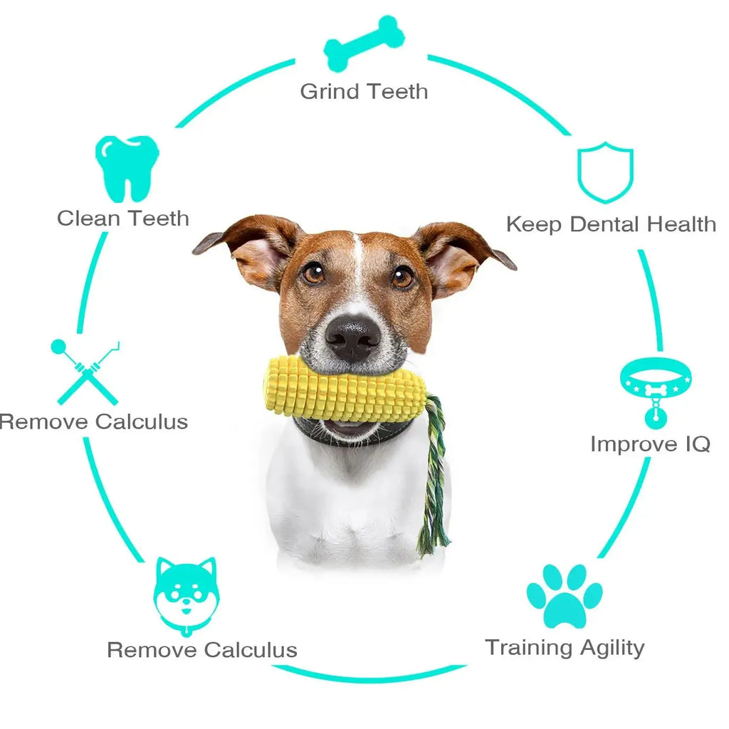 Squeak Corn Chawing Pet Toy Indestructible Toothbrush Dog Toys For Aggressive Chewers Soft Big dog Plaything with Sound