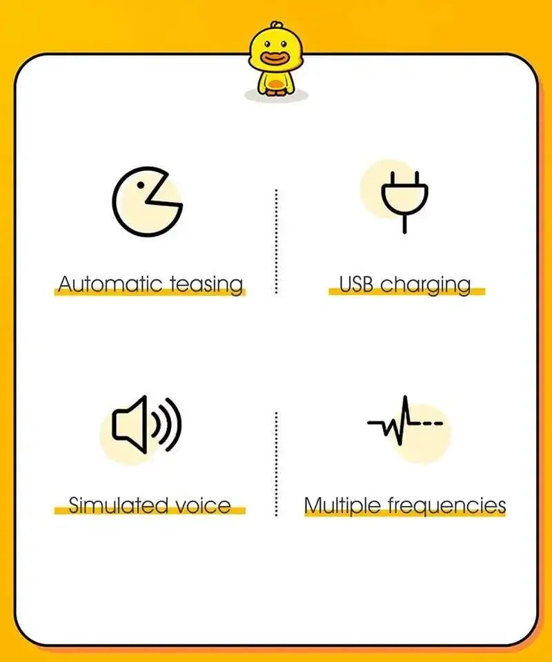 Flapping Duck Interactive Cat Toys Electric Bird Toys Washable Cat Plush Toy with Vibration Sensor Sound Cats Game Kitten