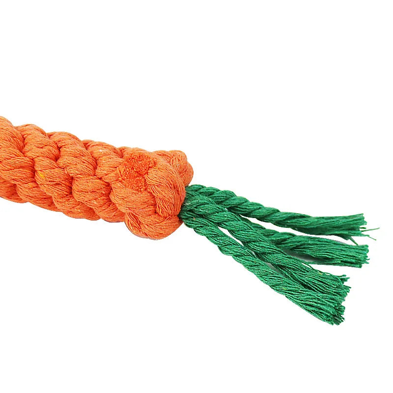 Chew Toys for Small Dogs Cleaning Teeth Dog Toys Bite Resistant Pet Dog Puppy Carrot Cotton Rope Pet Playing Toy Accessories