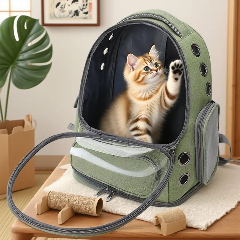 2025 Transparent Pet Carrier Backpack for Cats Small Dogs Breathable Outdoor Pet Shoulder Bag Cat Accessories and Supplies