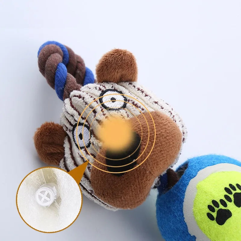 Popular cat and dog toys corduroy tennis cotton rope dog gnashing teeth pet supplies dog interaction