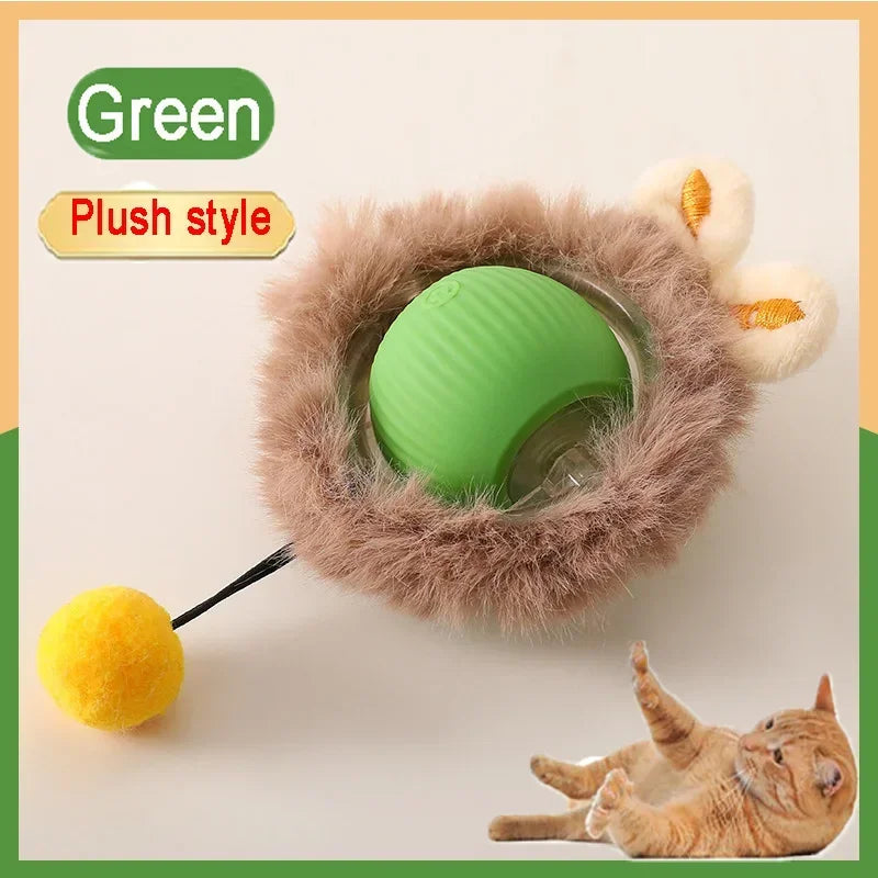 Interactive Toy for Cats Toy Automatic Rolling Ball Cat Accessories Rolling Ball Magic Ball Toys for Cat Training Imitate Mouse
